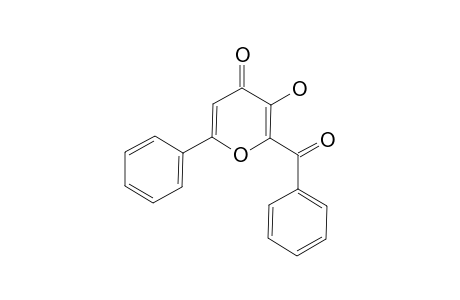 4H-Pyran-4-one, 2-benzoyl-3-hydroxy-6-phenyl-