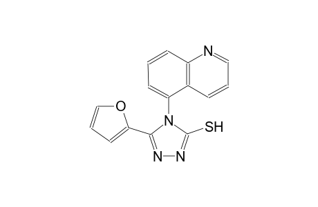 4H-1,2,4-triazole-3-thiol, 5-(2-furanyl)-4-(5-quinolinyl)-