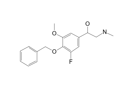 Benzeneethanamine, 4-benzyloxy-3-fluoro-.beta.-hydroxy-5-methoxy-N-methyl