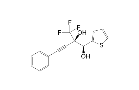 (1S,2R)-4-phenyl-1-(thiophen-2-yl)-2-(trifluoromethyl)but-3-yne-1,2-diol