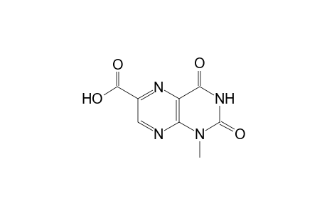 1,2,3,4-tetrahydro-2,4-dioxo-1-methyl-6-pteridinecarboxylic acid