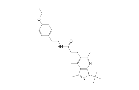 1H-pyrazolo[3,4-b]pyridine-5-propanamide, 1-(1,1-dimethylethyl)-N-[2-(4-ethoxyphenyl)ethyl]-3,4,6-trimethyl-