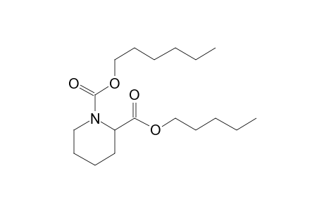 Pipecolic acid, N-hexyloxycarbonyl-, pentyl ester