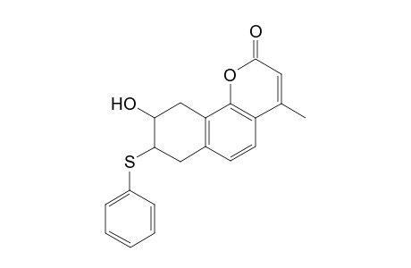 9-Hydroxy-4-methyl-8-(phenylsulfanyl)-7,8,9,10-tetrahydro-2H-benzo[H]chromen-2-one