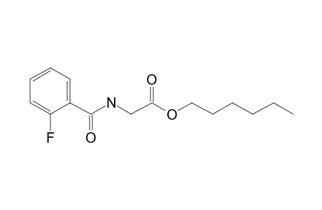 Glycine, N-(2-fluorobenzoyl)-, hexyl ester