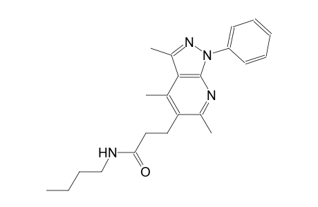 1H-pyrazolo[3,4-b]pyridine-5-propanamide, N-butyl-3,4,6-trimethyl-1-phenyl-