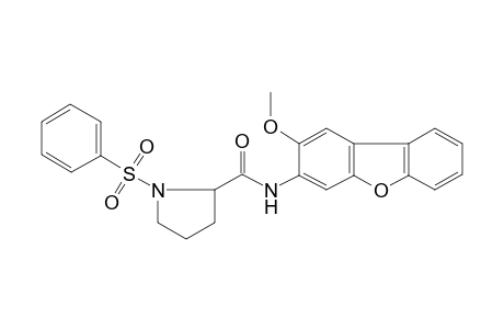1-(benzenesulfonyl)-N-(2-methoxy-3-dibenzofuranyl)-2-pyrrolidinecarboxamide