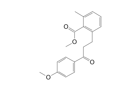 methyl 2-(3-(4-methoxyphenyl)-3-oxopropyl)-6-methylbenzoate