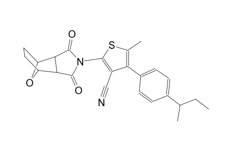 4-(4-sec-butylphenyl)-2-(3,5-dioxo-10-oxa-4-azatricyclo[5.2.1.0~2,6~]dec-4-yl)-5-methyl-3-thiophenecarbonitrile