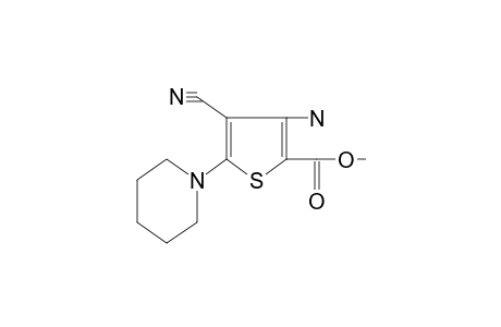 3-amino-4-cyano-5-piperidino-2-thiophenecarboxylic acid, methyl ester