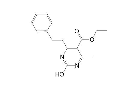 5-pyrimidinecarboxylic acid, 4,5-dihydro-2-hydroxy-6-methyl-4-[(E)-2-phenylethenyl]-, ethyl ester