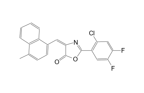 (4E)-2-(2-chloro-4,5-difluorophenyl)-4-[(4-methyl-1-naphthyl)methylene]-1,3-oxazol-5(4H)-one