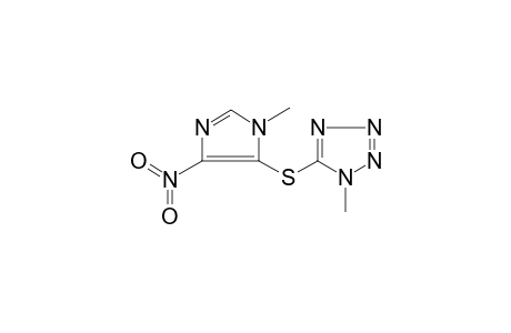 1-methyl-5-[(1-methyl-4-nitro-1H-imidazol-5-yl)sulfanyl]-1H-tetraazole
