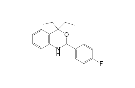 4,4-Diethyl-2-(4-fluoro-phenyl)-1,4-dihydro-2H-benzo[d][1,3]oxazine