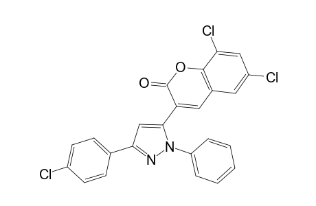 6,8-Dichloro-3-[3-(4-chlorophenyl)-1-phenylpyrazol-5-yl]coumarin