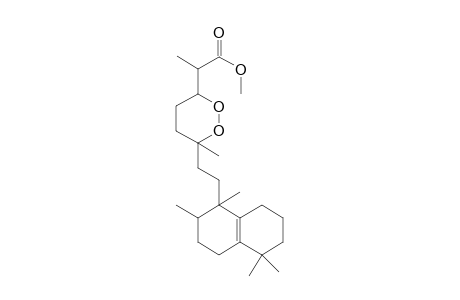 3-[.alpha.-(Methoxycarbonyl)ethyl]-6-[2'-(1",2",5",5"-tetramethyl-perhydro-9"-ene-naphthalene)ethyl]-1,2-dioxa-6-methylcyclohexane