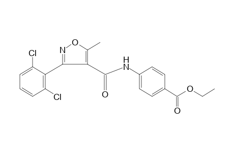 p-{[3-(2,6-dichlorophenyl)-5-methyl-4-isoxazolyl]carboxamido}benzoic acid, ethyl ester