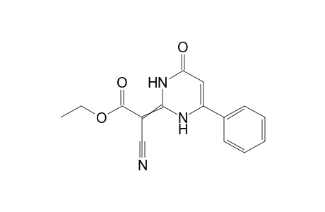 2-(1-Cyano-1-ethoxycarbonylmethylidene)-6-phenyl-1,3-dihydropyrimidin-4(1H)-one