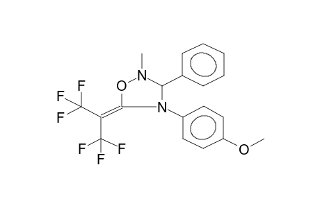 2-METHYL-3-PHENYL-4-(4-METHOXYPHENYL)-5-HEXAFLUOROISOPROPYLIDENE-1,2,4-OXADIAZOLIDINE