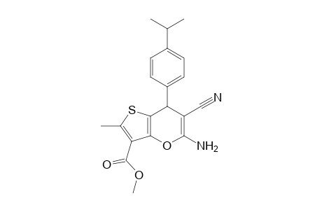 7H-Thieno[3,2-b]pyran-3-carboxylic acid, 5-amino-6-cyano-2-methyl-7-[4-(1-methylethyl)phenyl]-, methyl ester