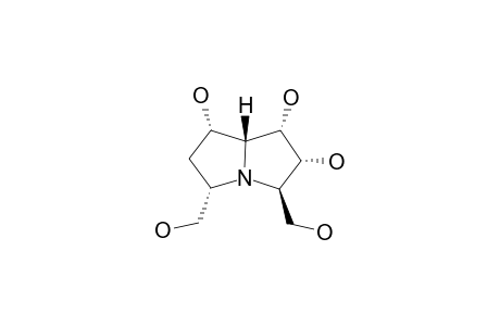 HYACINTHACINE_C_2;(1-S*,2-R*,3-R*,5-R*,7-S*,7A-R*)-3,5-DIHYDROXYMETHYL-1,2,7-TRIHYDROXYPYRROLIZIDINE