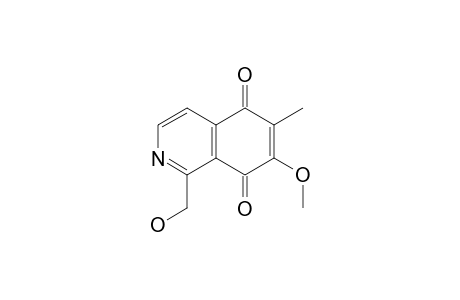 7-methoxy-6-methyl-1-methylol-isoquinoline-5,8-quinone