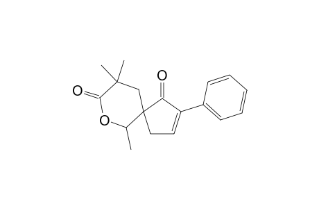 7,7,10-Trimethyl-2-phenyl-9-oxaspiro[4.5]dec-2-en-1,8-dione