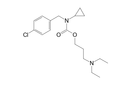 N-(p-chlorobenzyl)cyclopropanecarbamic acid, 3-(diethylamino)propyl ester