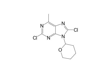 2,8-bis(chloranyl)-6-methyl-9-(oxan-2-yl)purine