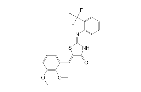 (5Z)-5-(2,3-dimethoxybenzylidene)-2-[2-(trifluoromethyl)anilino]-1,3-thiazol-4(5H)-one