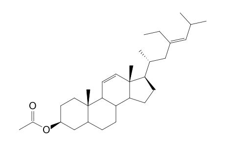 23-Ethylcholesta-11(12),23(24)-dien-3.beta.-yl acetate