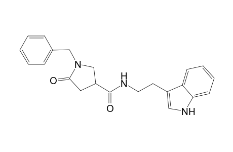 3-pyrrolidinecarboxamide, N-[2-(1H-indol-3-yl)ethyl]-5-oxo-1-(phenylmethyl)-