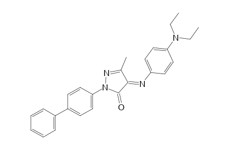 1-(4-Biphenylyl)-4-[p-(diethylamino)phenylimino]-3-methyl-2-pyrazolin-5-one