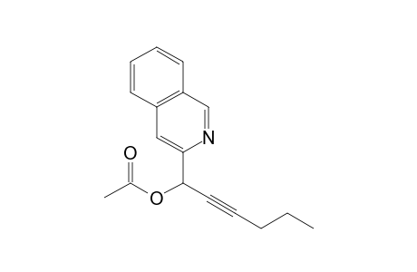 (+-)-Acetic acid 1-(isoquinolin-3-yl)hex-2-ynyl ester