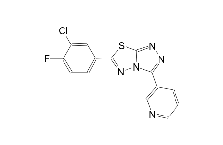 [1,2,4]triazolo[3,4-b][1,3,4]thiadiazole, 6-(3-chloro-4-fluorophenyl)-3-(3-pyridinyl)-