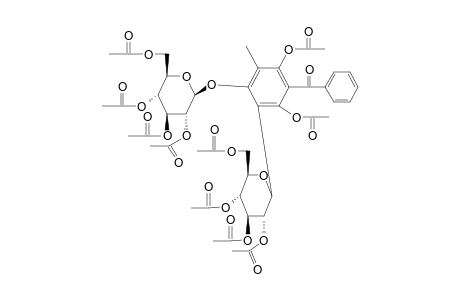 4-BENZOYL-2-C-BETA-GLUCOPYRANOSYL-3,5-DIHYDROXY-6-METHYLPHENYL_BETA-D-GLUCOPYRANOSIDE_PERACETATE