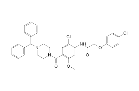 6'-chloro-2-(p-chlorophenoxy)-4'-{[4-(diphenylmethyl)-1-piperazinyl)carbonyl}-m-acetanisidide