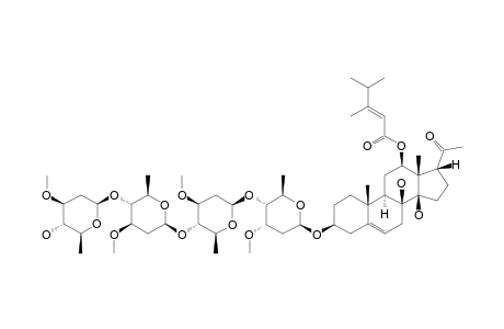 CYNANCHOGENIN-3-O-BETA-D-OLEANDROPYRANOSYL-(1->4)-BETA-D-OLEANDROPYRANOSYL-(1->4)-BETA-D-OLEANDROPYRANOSYL-(1->4)-BETA-D-CYMAROPYRANOSIDE