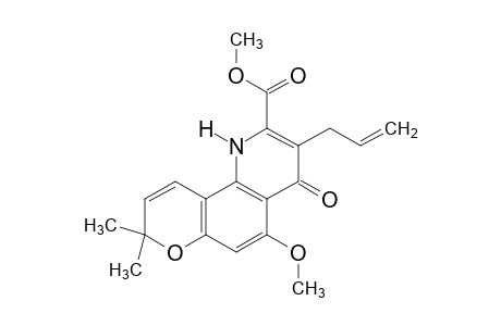 3-allyl-1,4-dihydro-8,8-dimethyl-5-methoxy-4-oxo-8H-pyrano[2,3-h]quinoline-2-carboxylic acid, methyl ester