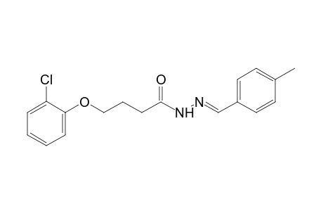 4-(o-chlorophenoxy)butyric acid, (p-methylbenzylidene)hydrazide