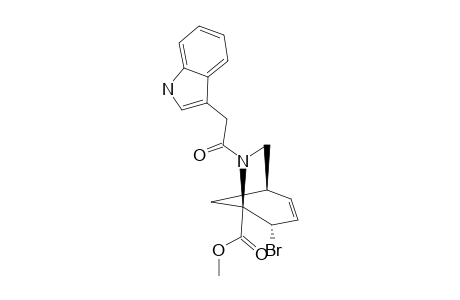 (+/-)-METHYL-6-{1-[2-(INDOL-3-YL)-1-OXOETHYL]}-4-alpha-BROMO-6-AZABICYCLO-[3.2.1]-OCT-2-ENE-5-CARBOXYLATE