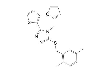 3-[(2,5-dimethylbenzyl)sulfanyl]-4-(2-furylmethyl)-5-(2-thienyl)-4H-1,2,4-triazole