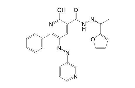 2-hydroxy-6-phenyl-5-(pyridin-3-ylazo) nicotinic acid (1-furan-2-yl-ethylidene) hydrazide