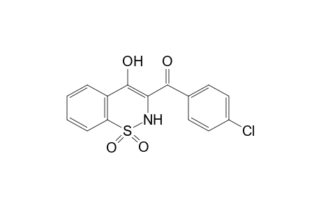 p-chlorophenyl 4-hydroxy-2H-1,2-benzothiazin-3-yl ketone, S,S-dioxide