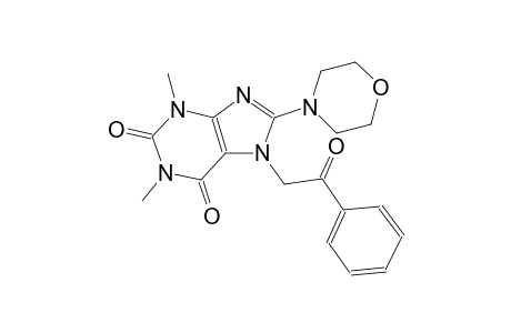 1,3-dimethyl-8-(4-morpholinyl)-7-(2-oxo-2-phenylethyl)-3,7-dihydro-1H-purine-2,6-dione