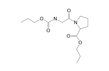 Glycyl-L-proline, N-propoxycarbonyl-, propyl ester