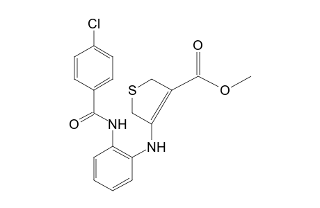 4-[o-(p-chlorobenzamido)anilino]-2,5-dihydro-3-thiophenecarboxylic acid, methyl ester