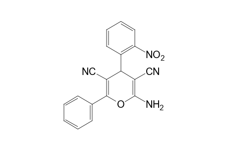 2-amino-4-(o-nitrophenyl)-6-phenyl-4H-pyran-3,5-dicarbonitrile