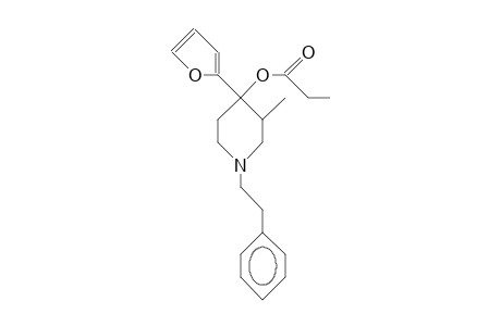 4-(2-Furyl)-3-methyl-1-phenethyl-4-propionyloxy-piperidine