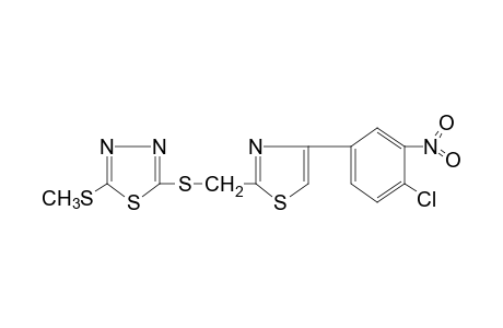 2-{{[4-(4-chloro-3-nitrophenyl)-2-thiazolyl]methyl}thio}-5-(methylthio)-1,3,4-thiadiazole